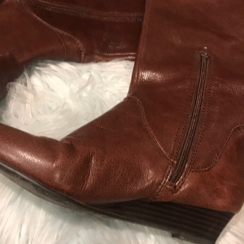 Brown tall boots
